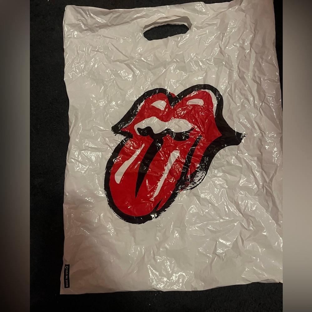 Rolling Stones plastic grocery bag